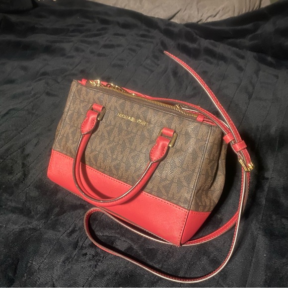 MICHAEL KORS pink and Brown Crossbody 👜 - Picture 6 of 12